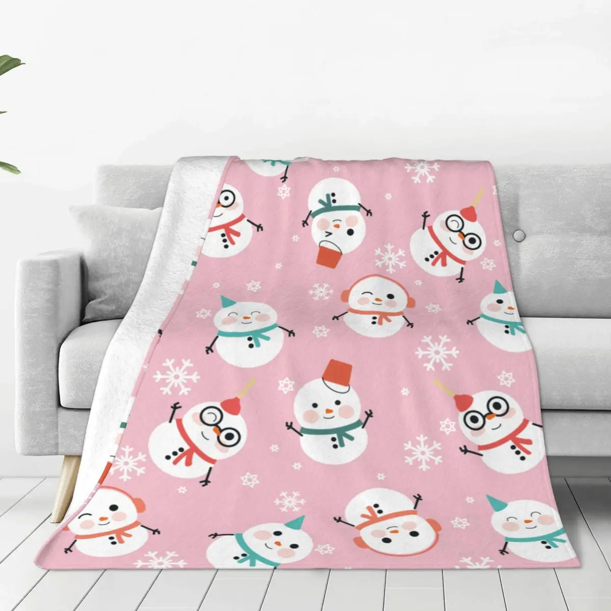 

Christmas Blanket Ultra Soft Cozy Blooming Flowers Decorative Flannel Blanket All Season For Home Couch Bed Chair Travel