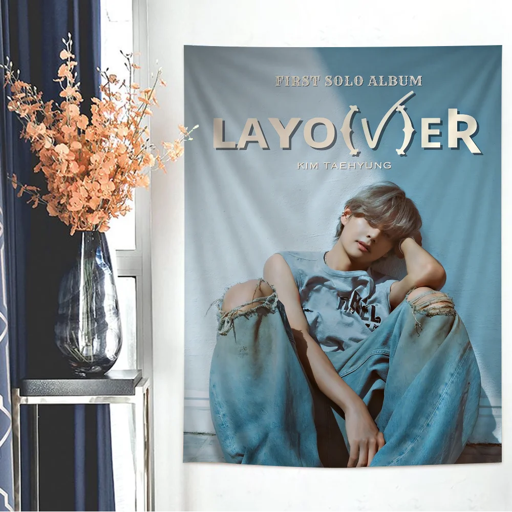 Певица Kpop K-Kim T-Tae H-Hyung V Слойка Аниме Гобелен Дешевые Хиппи Настенные Гобелены