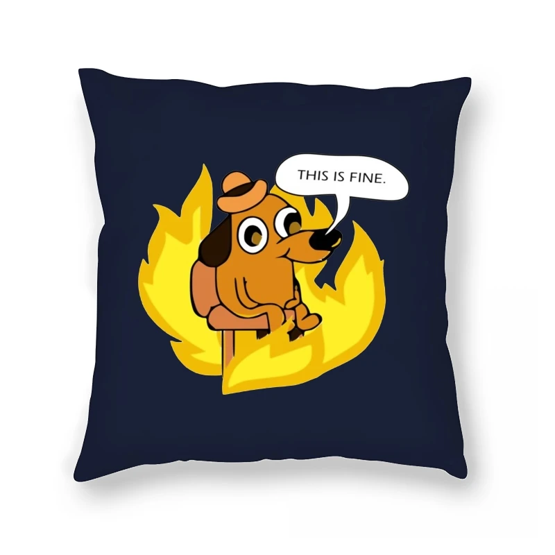 

Винтажный чехол с надписью «This Is Fine Doggo» для круглой собаки