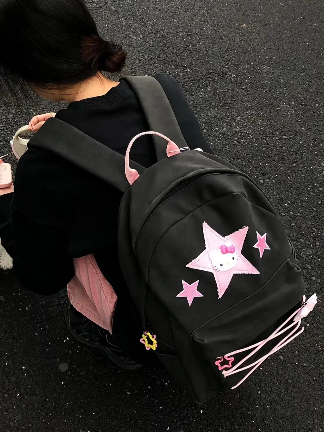 

2023 New Kawaii Hello Kitty Y2K Backpacks Strap Backpack Abi Large Capacity Schoolbag Mochila Infantil Escolar Student Girls