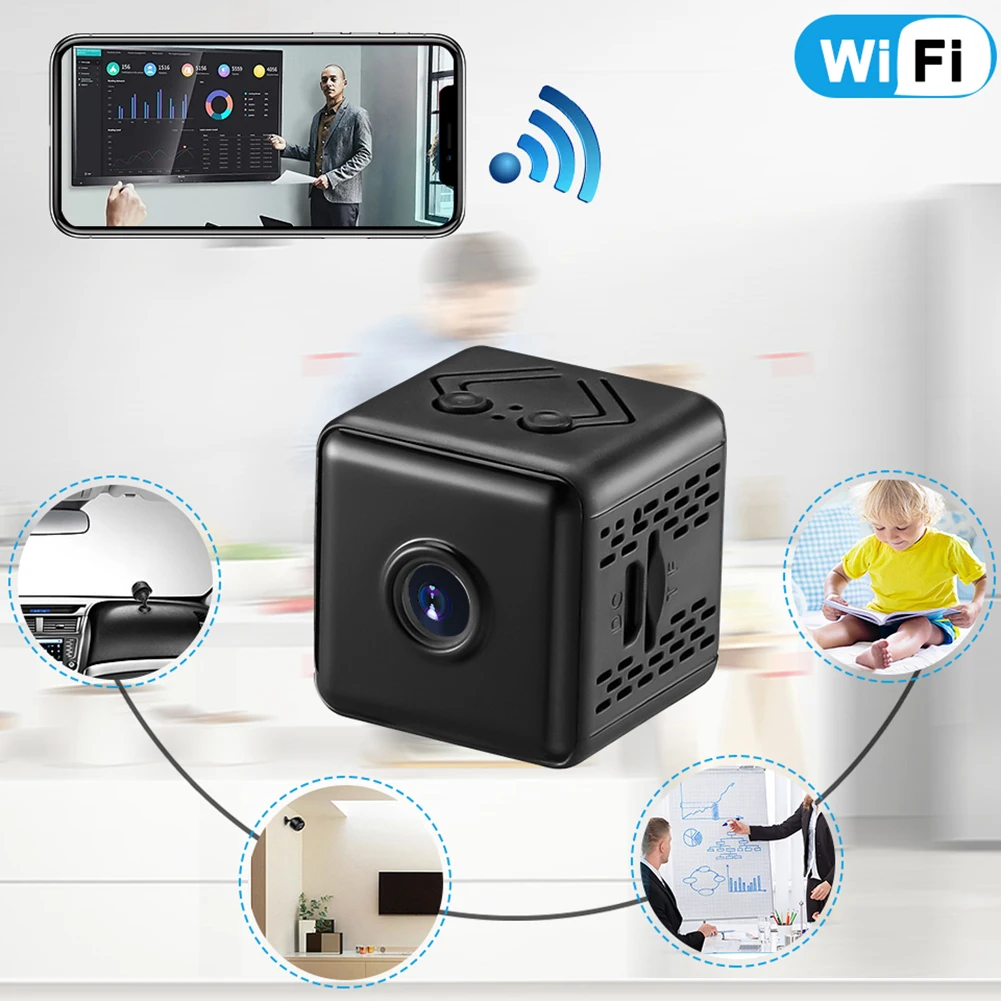 

2023 Wireless Monitor Mini DV Camcorder Camera Portable Surveillance Webcam Motion Detection Alarm for Home Room Car Indoor