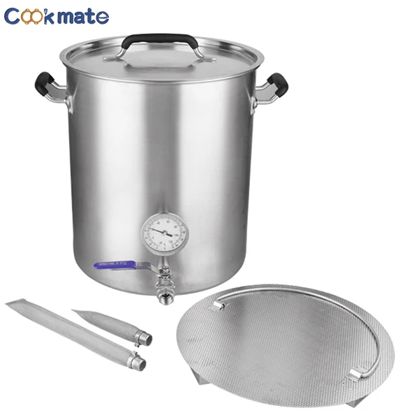 

5.5 Gallon Weldless Fittings Stainless Steel Stock Pot Home Beer Wine Brewing Brew Master Kettle pot machine