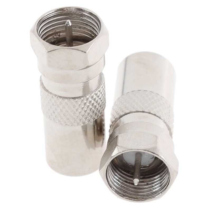 

2 шт./лот, разъем типа F «папа» для радиочастотного коаксиального ТВ-антенны, адаптер «папа»