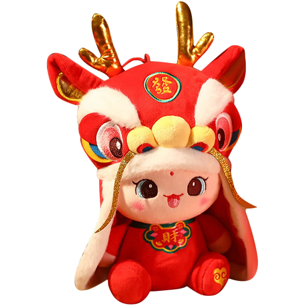 

Plush Chinese Dragon Bedroom Tabletop Decor Stuffed The Gift Decorative Mascot Toy