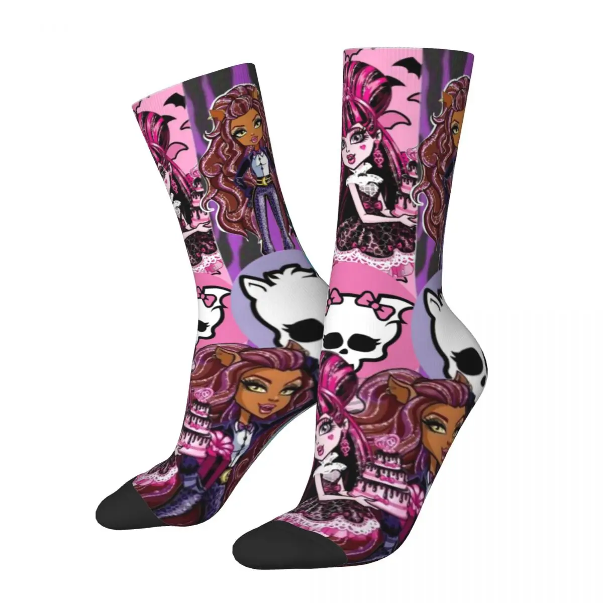 

Носки Monster High для мужчин и женщин, Смешные Носки Happy Monster High, новинка, весна-лето, Осень-зима, подарок