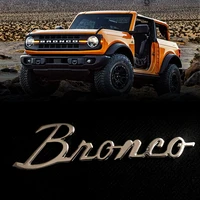 new front grille emblem letter decoration cover for ford bronco car aluminium alloy letters badge hot sale accessories
