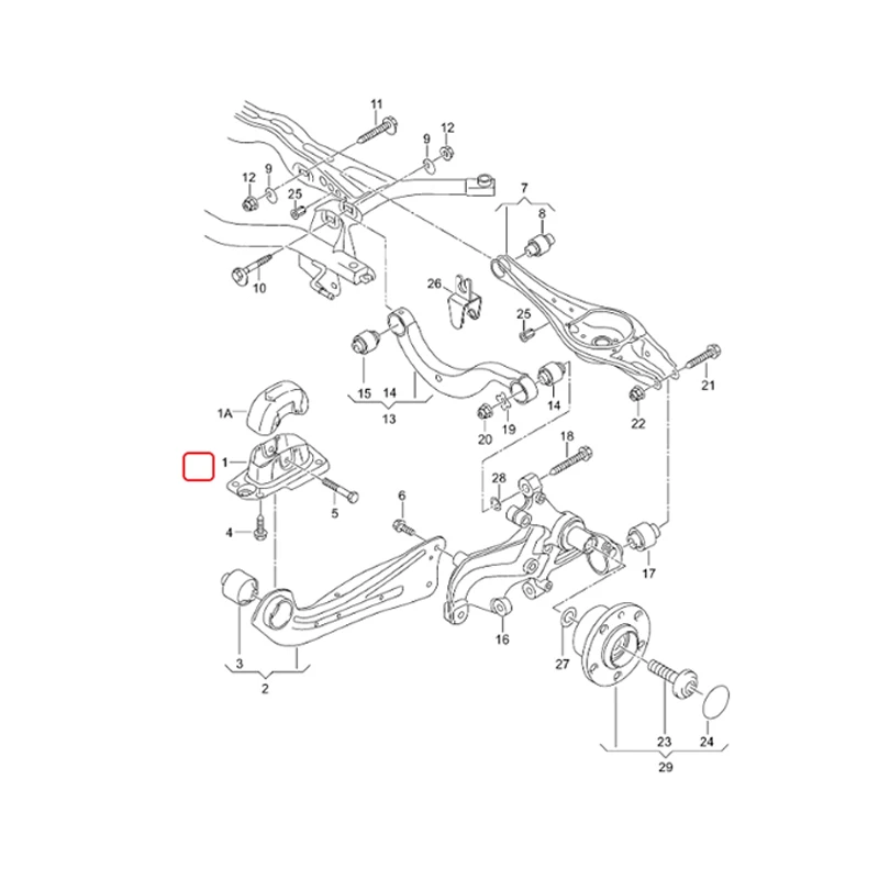 Оригинальный корпус подшипника ступицы левой стороны 5QD 505129 A для VW Volkswagen Passat Toran