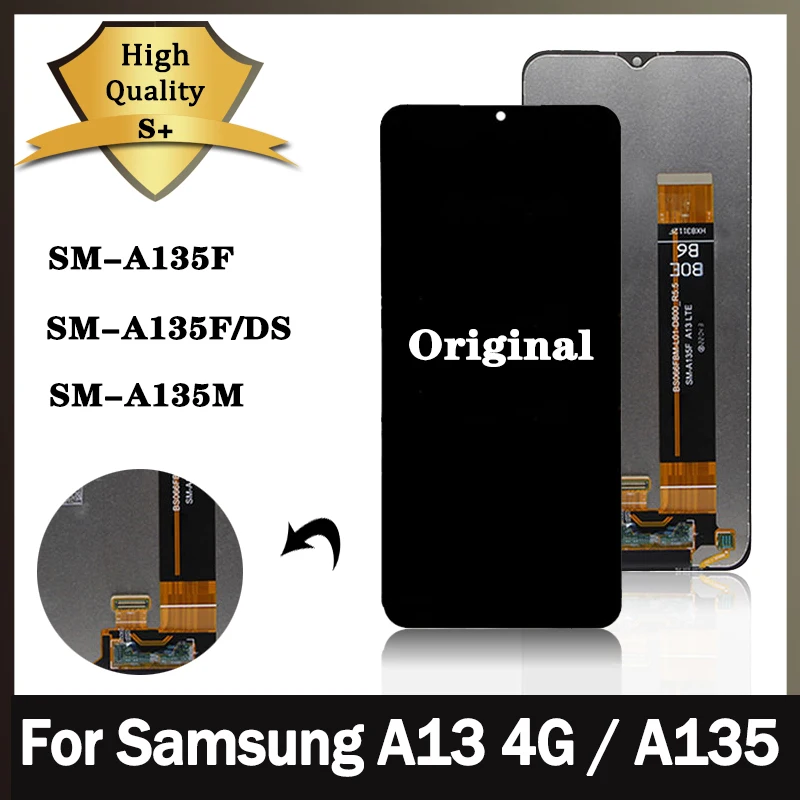 

Original 6.5" For Samsung Galaxy A13 4G A135F A135B LCD Display Touch Screen Digitizer For Samsung A13 LTE A135U SM-A135U1 LCD