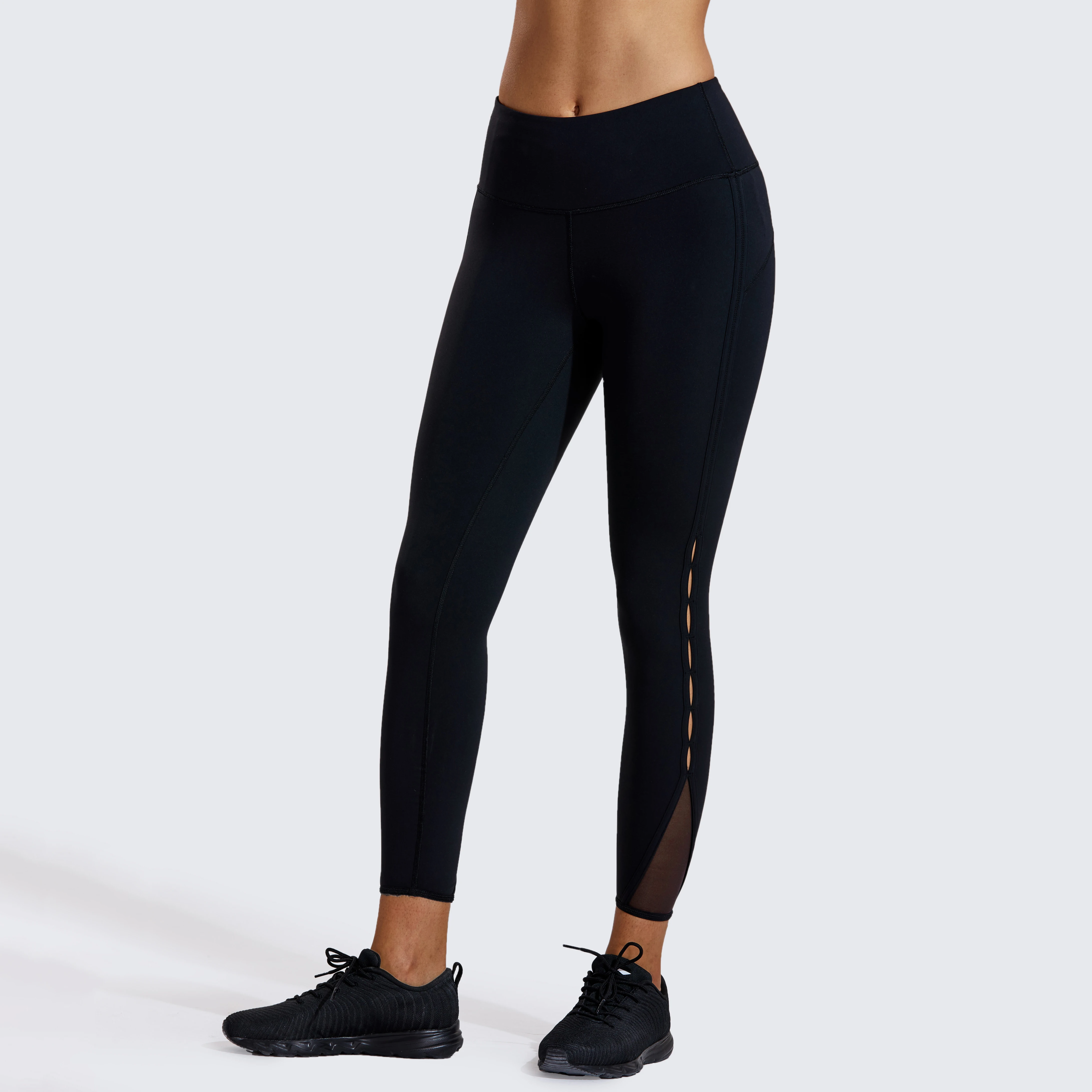 Women Leggings High Waisted Workout Pants 7/8 Yoga Leggings with Hole - Naked Feeling - 25 Inches