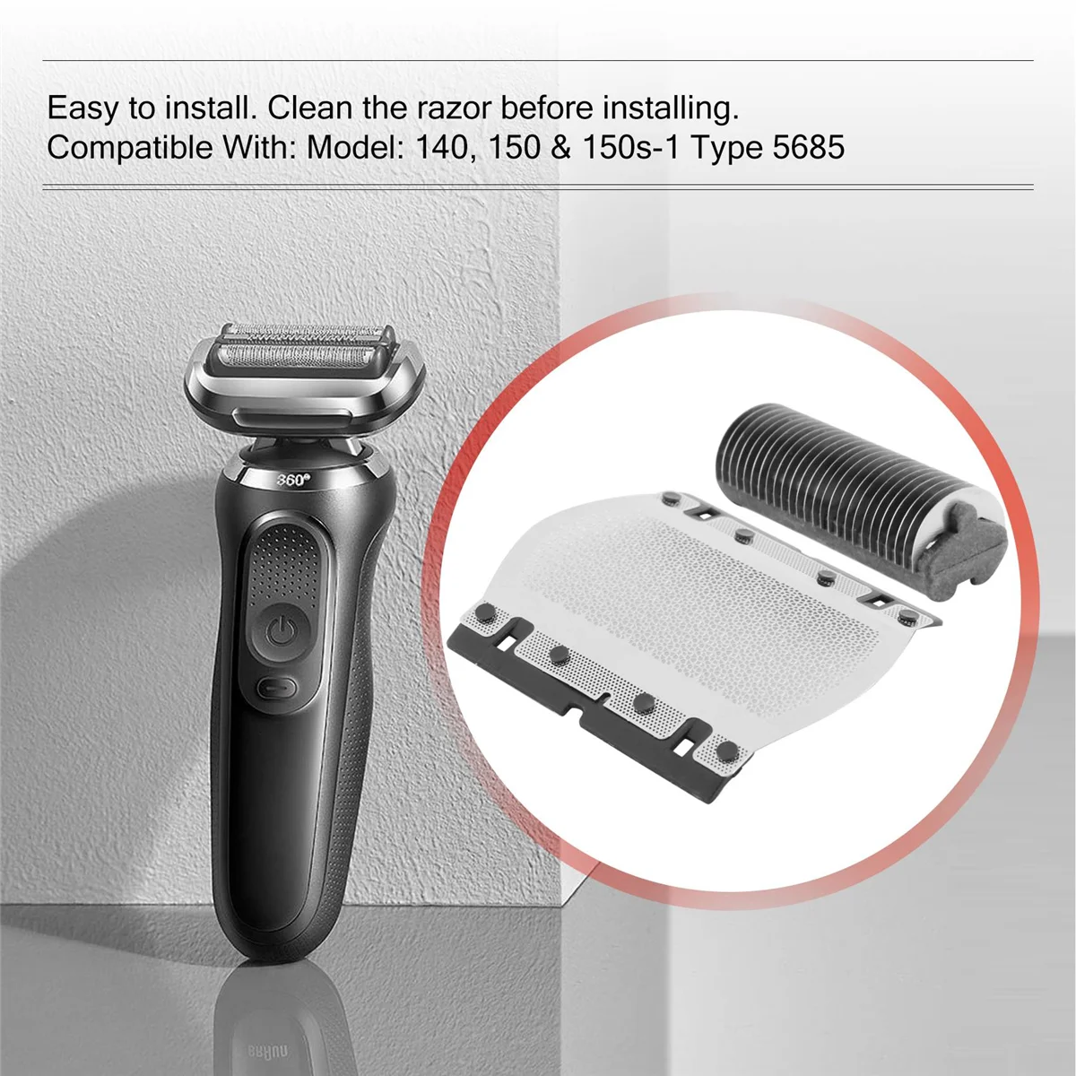 Головка для электробритвы Braun Omentum 11B серии 1 110 120 130 140 150 150S-1 130S-1 5684 5685 сетка ножей +