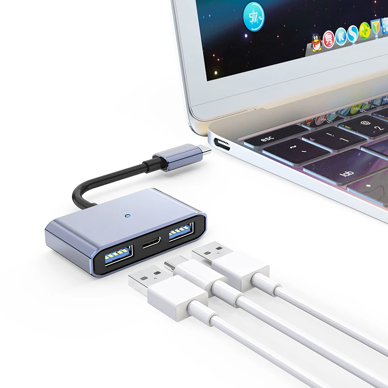 3 в 1 USB Type-C хаб TF SD кардридер для Iphone Ipad Универсальный планшетный телефон OTG