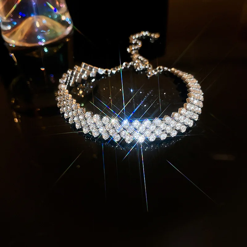

Square Bracelet European and American Personalized Fashion Shining Adjustable Bracelet