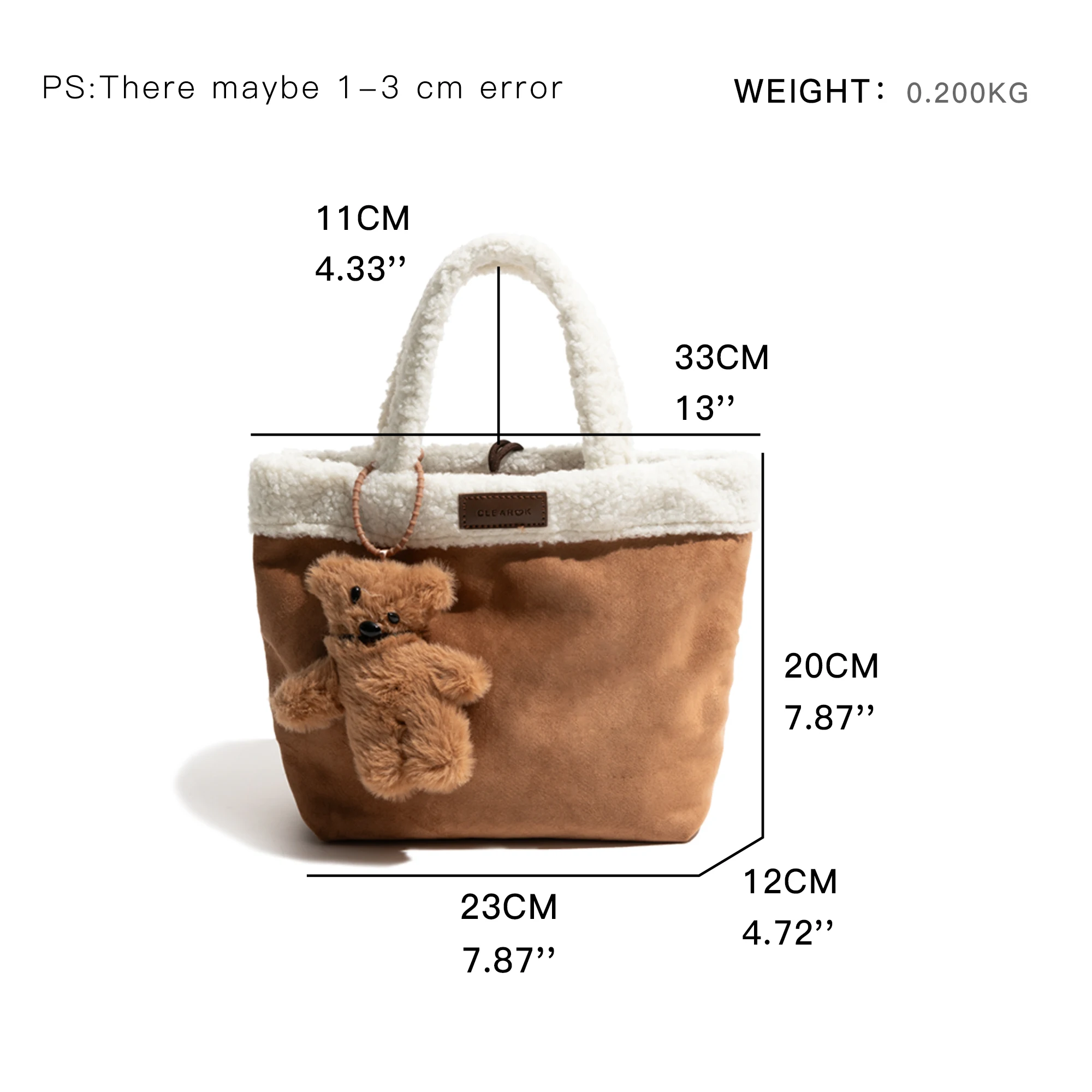 MABULA Ретро-сумка большой емкости из овечьей шерсти сумка-ведро в японском стиле