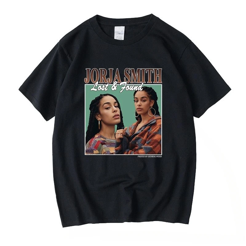 Летняя Тяжелая футболка в стиле Харадзюку на заказ Jorja Smith с мангой винтажная