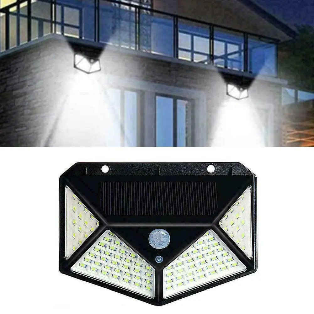 

Суперъяркая светодиодная уличная лампа на солнечной батарее, водонепроницаемый садовый светильник с датчиком движения, 3 режима работы, индукционный светильник для двора, гаража