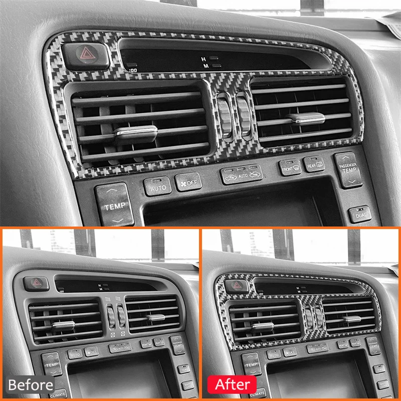 Центральная Автомобильная консоль из углеродного волокна для LEXUS GS 1998-2005 решетка