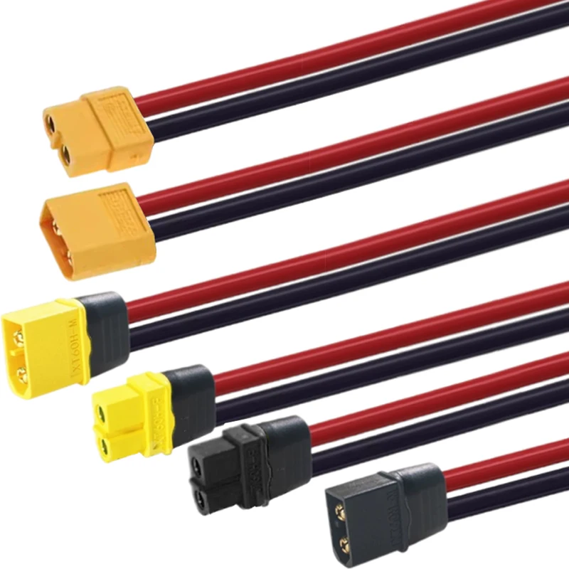 Разъем XT60 папа и мама с силиконовым проводом 10/20/30/50 см 12 AWG для радиоуправляемого