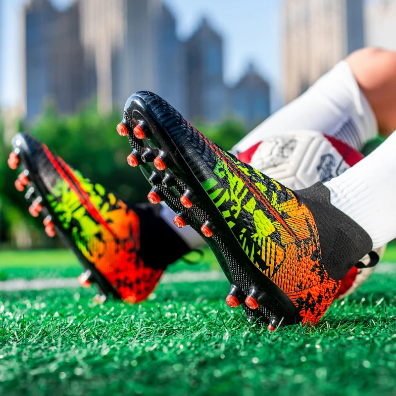 TF/AG Football Boots Men Unisex Turf Soccer Shoes High Quality Football Shoes Men Kids Futsal Soccer Cleats Training Sneakers