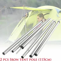 2Pcs/Set Tent Rods Outdoor Camping Tent Equipment Canopy Tarp Poles Canopy Iron Awning Frame Camping Tent Accessories