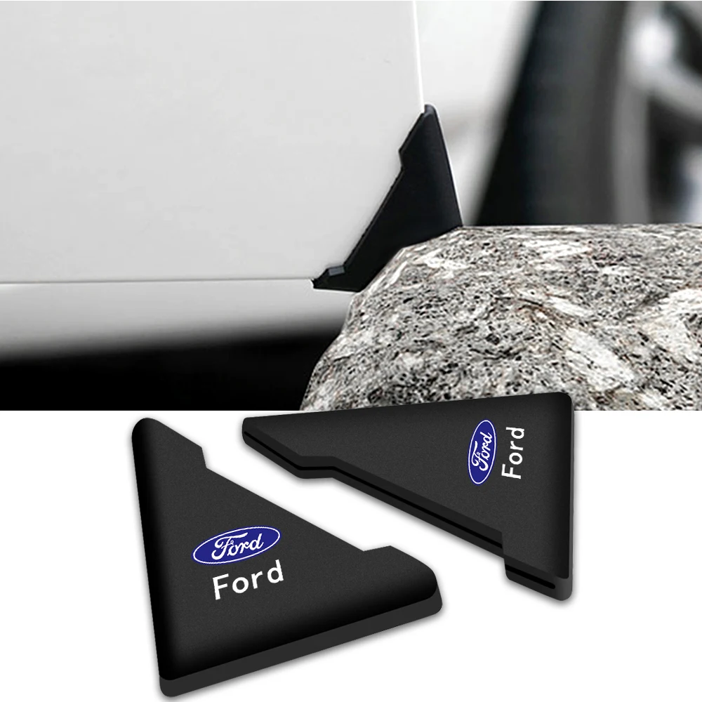 

2pcs Silicone Car Door Corner Scratch Protector Cover Crash Bumper For Ford Fiesta Focus 2 mk3 Mustang Ranger Fusion Mondeo mk4