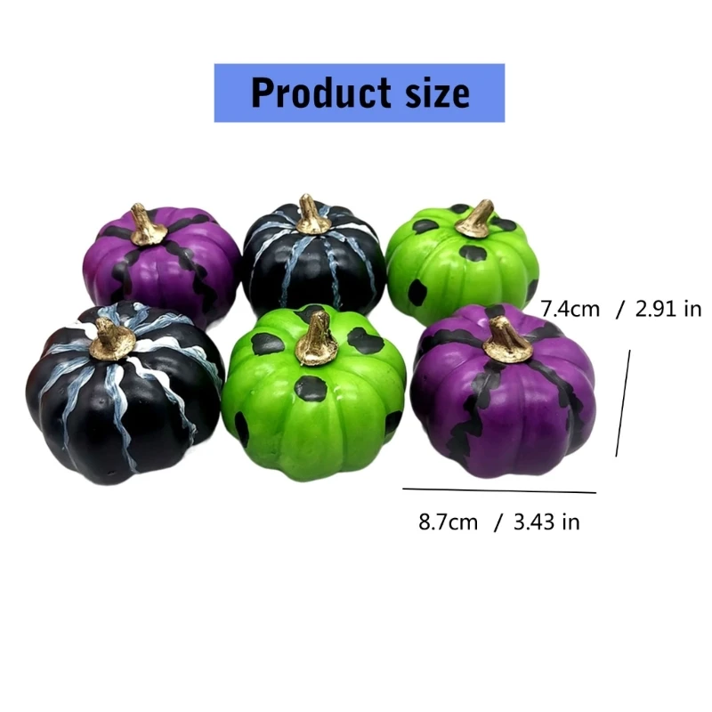 6 шт. стильная коллекция тыквы для Хэллоуина украшение в виде на Хэллоуин акцент