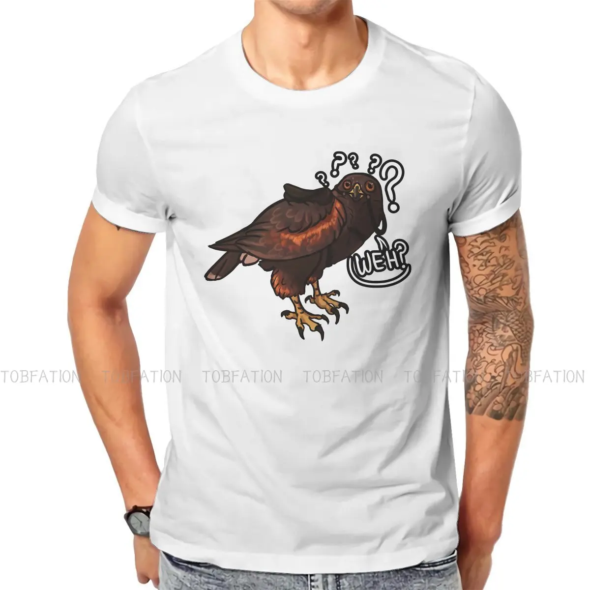 

Cowboy Newest TShirts Falconry Austringer Hawk Men Harajuku Fabric Streetwear T Shirt Round Neck Oversized
