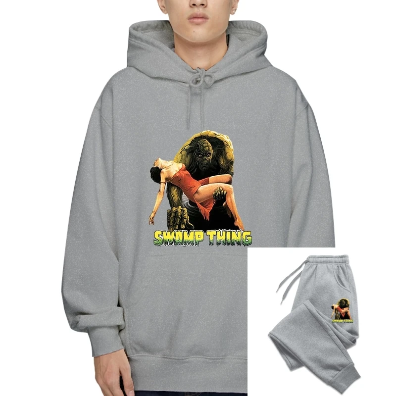 

Толстовка Swamp Thing 1982 из старого фильма, Мужская футболка из 100% хлопка, свитер с капюшоном E0979