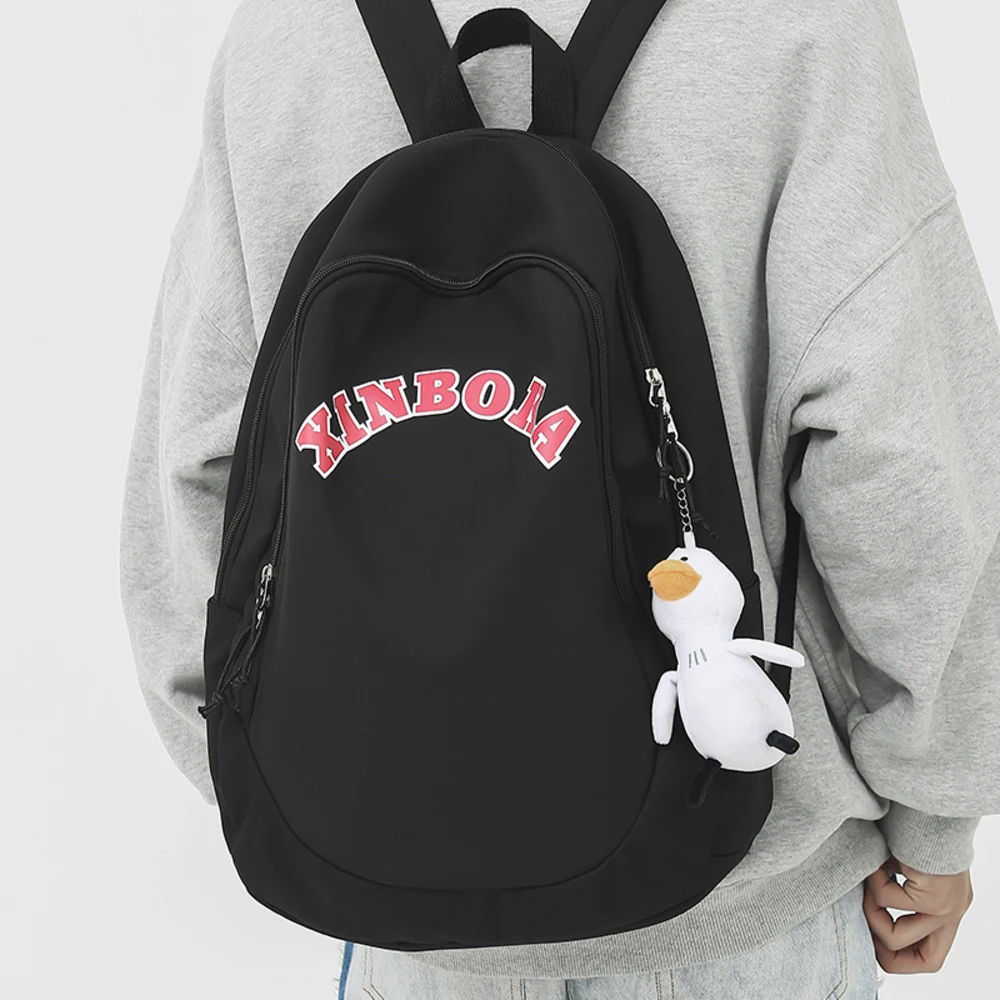 

Simple Women's Nylon Backpack for Cute Girls Preppy Style School Bag Female Large Capacity Rucksack Ladies Anti Theft