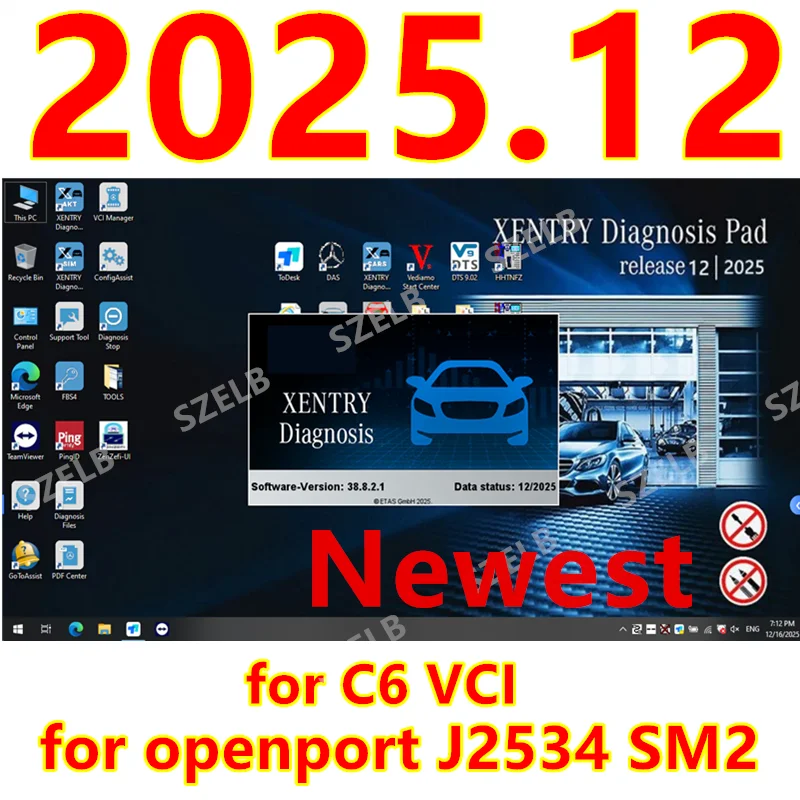 Фото Программное обеспечение Xentry 2025.12 Passthru, Vediamo, D.TS, WIS, EPC для диагностики с онлайн-инсталляцией и активацией через Openport №1