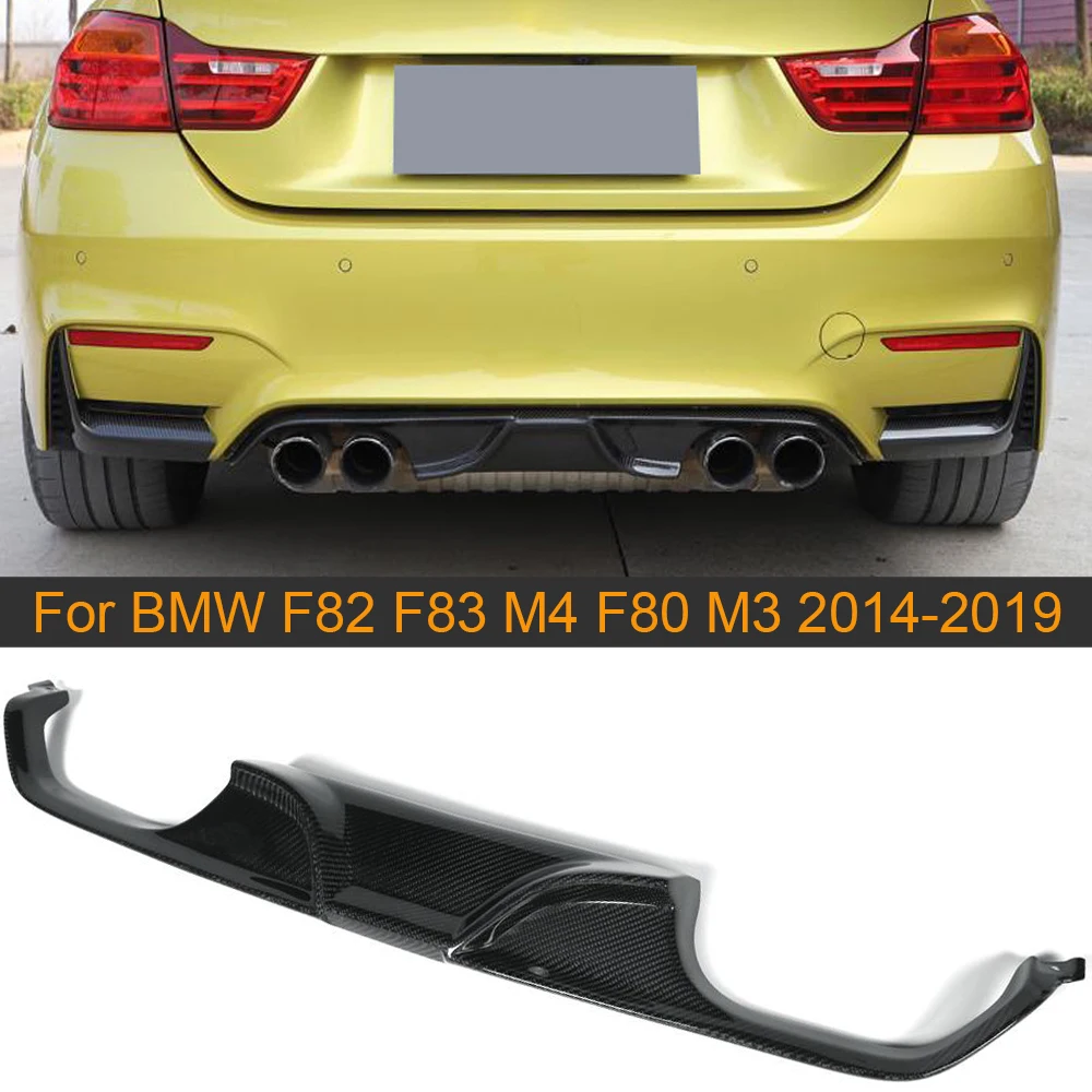 

Углеродное волокно/черный диффузор для заднего бампера FRP для BMW F80 M3 F82 F83 M4 Standard Convertible 2014-2019 диффузор для заднего бампера