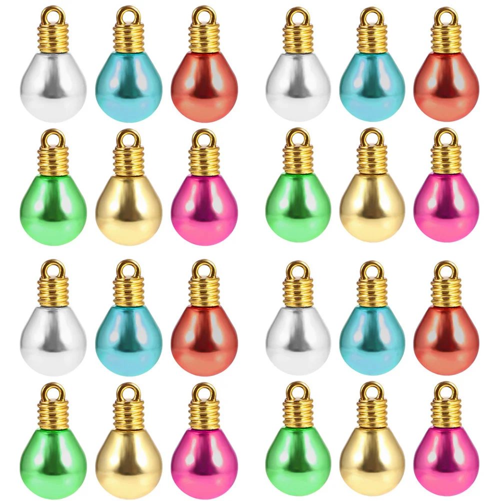 

100 Pcs Home Accessories Decorative Bulbs Beaded Mini Holes Christmas Pendant Creative DIY