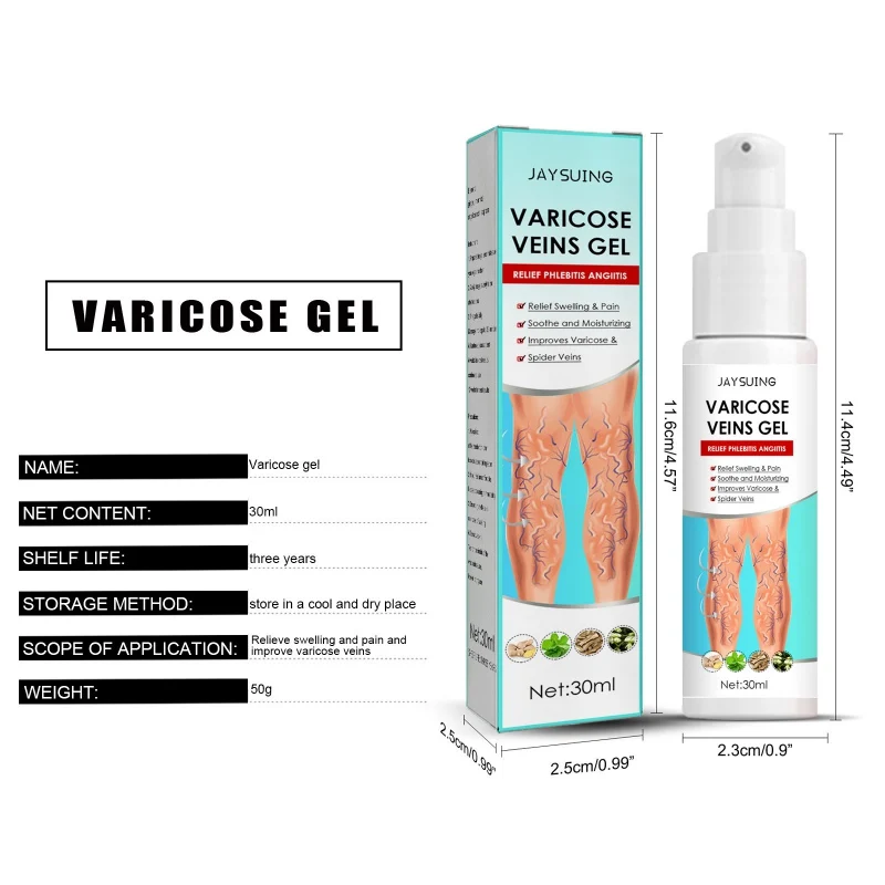 New Varicose Veins Gel Spider Treatment Relief for Legs Repair Natural Massage | Body Creams
