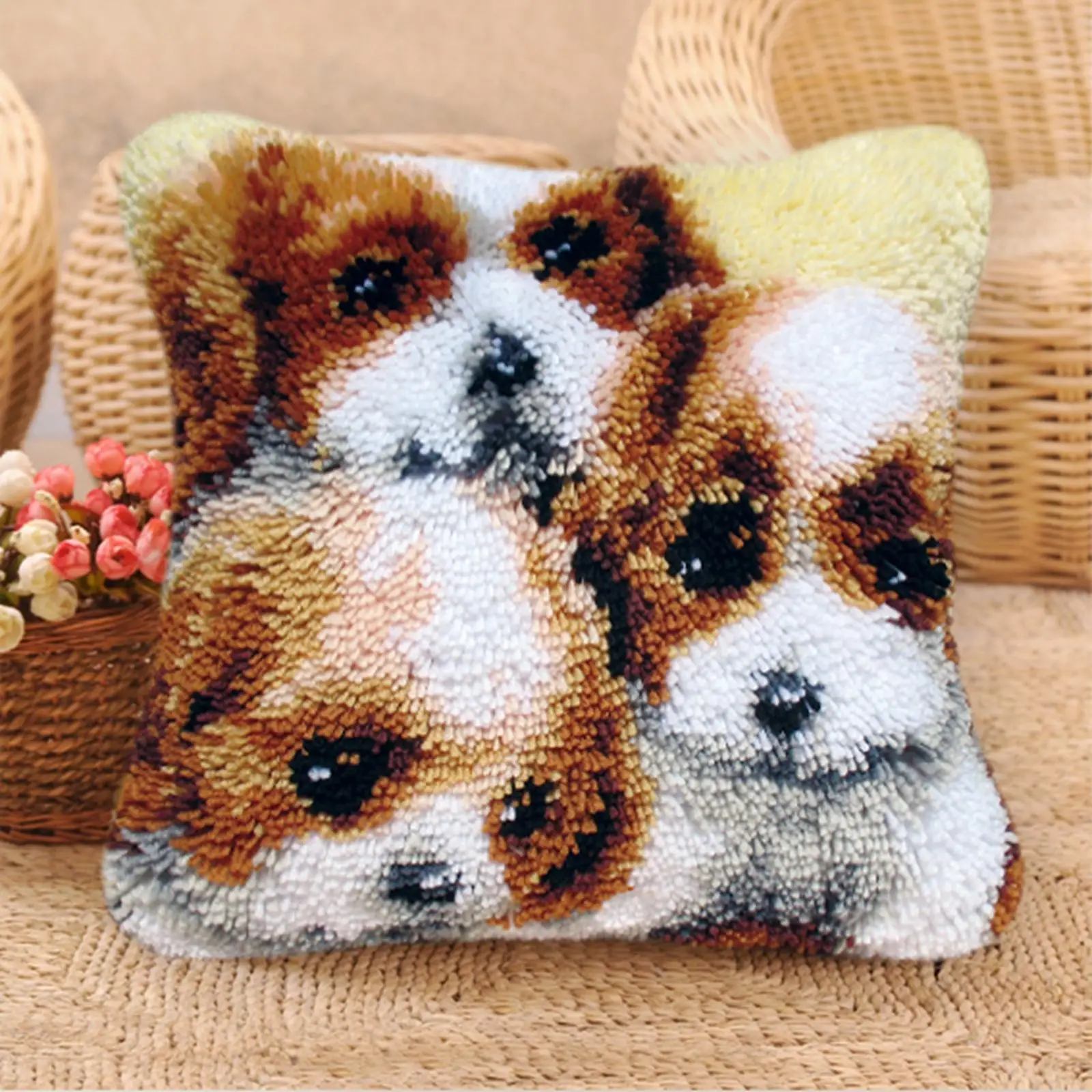 

case Latch Hook Kits Needlework Cover with Basic Tools Stitching Thread Tool