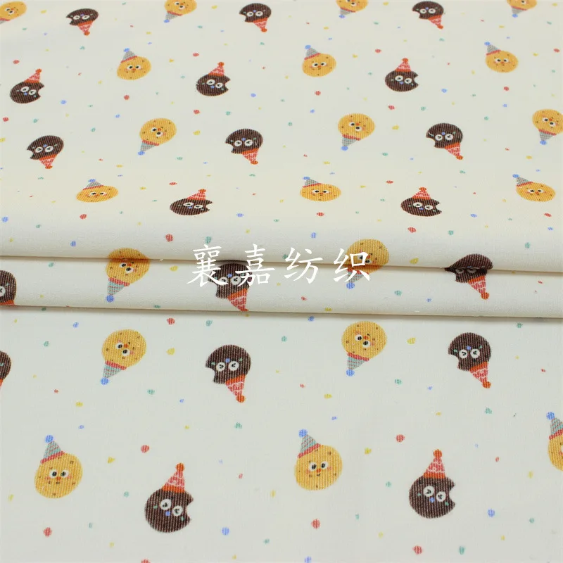Хлопковая тонкая вельветовая ткань мультяшная печать для детской одежды артикул