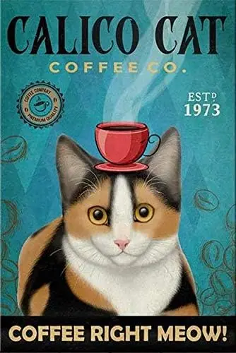 TNND подарок для любителей ситца индивидуальный год постер Cat Calico Cafe бар дом двор