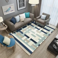 nordic bedroom carpet living room bedside floor mat art geometric pattern crystal soft floor cushions living room decoration