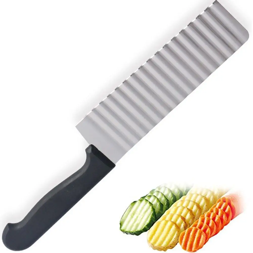 

Стальной слайсер для картофеля, слайсер для теста, овощей, фруктов, гофрированный волнистый слайсер, нож для картофеля, резак, измельчитель, ...