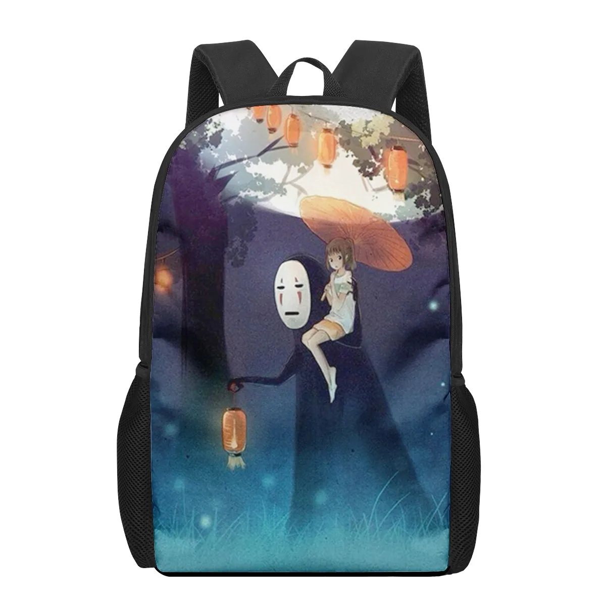 Anime Spirited Away Print Student Book Bags for Kids Boys Girls Backpack Children School Bag Mochilas 16inch Bookbags Satchel