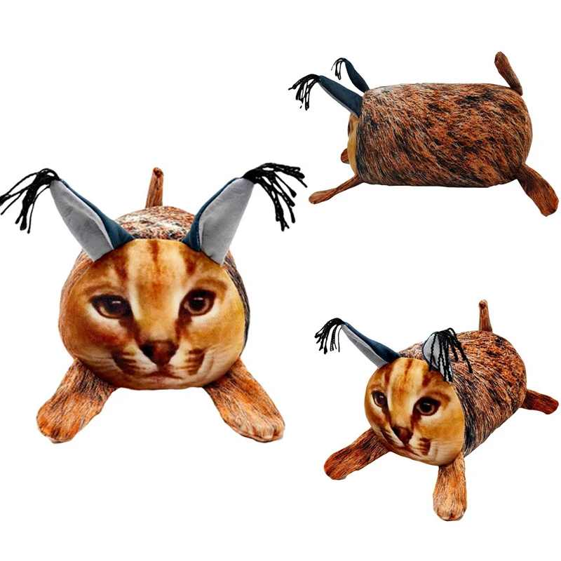 

27cm Big FLoppa Plush Toy Cartoon 3D Printed Stump Cat Stuffed Animal Soft Figurine Cushion Doll For Kid Birthday Christmas Gift