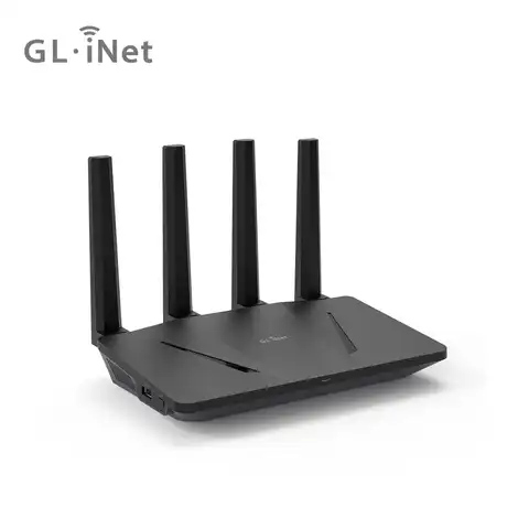 Wi-Fi 6 роутер GL.iNet, кремний (стандартная), двухдиапазонный гигабитный беспроводной роутер OpenWrt, Предустановленная поддержка AdGuard Home OpenVPN