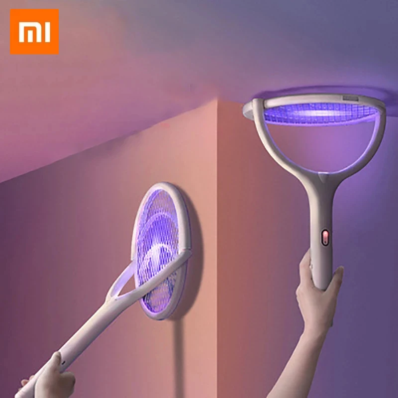 Xiaomi 5 в 1 Электрическая мухобойка, лампа 3500 в, USB перезаряжаемая, регулируемый угол, Электрическая мухобойка, мухобойка, летучая мышь