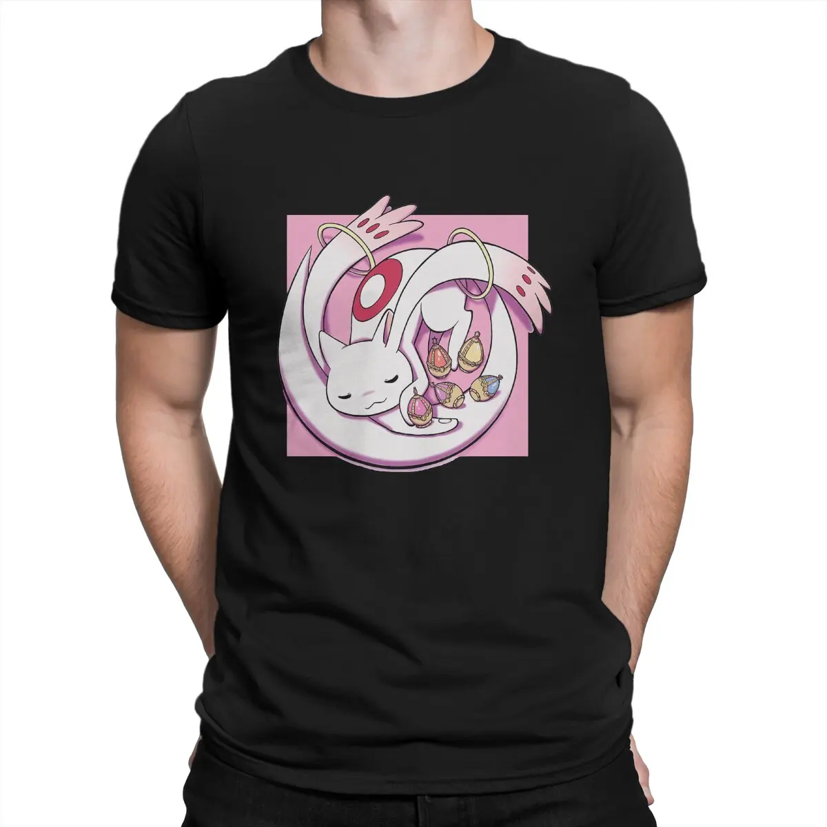 

Уникальная футболка Kyubey для мужчин и женщин с надписью Puella Magi Madoka Magica