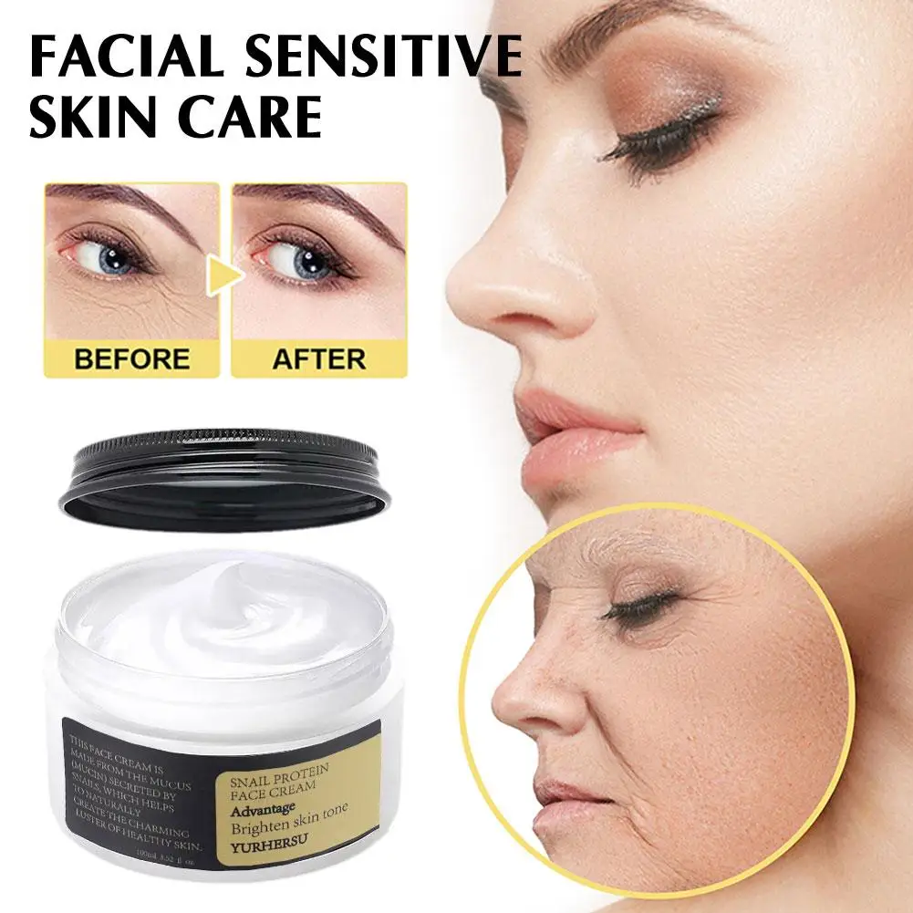 

Snail Face Cream Collagen Acid Moisturizer Anti Wrinkle Aging Treatment Facial Sensitive Skin Care Suitable For All Skins L2C4