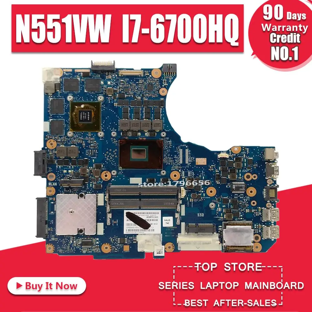 

N551VW для Asus N551V G551V FX551V G551VW FX51VW N551VW материнская плата для ноутбука I7-6700HQ процессор GTX960M материнская плата работает 100%