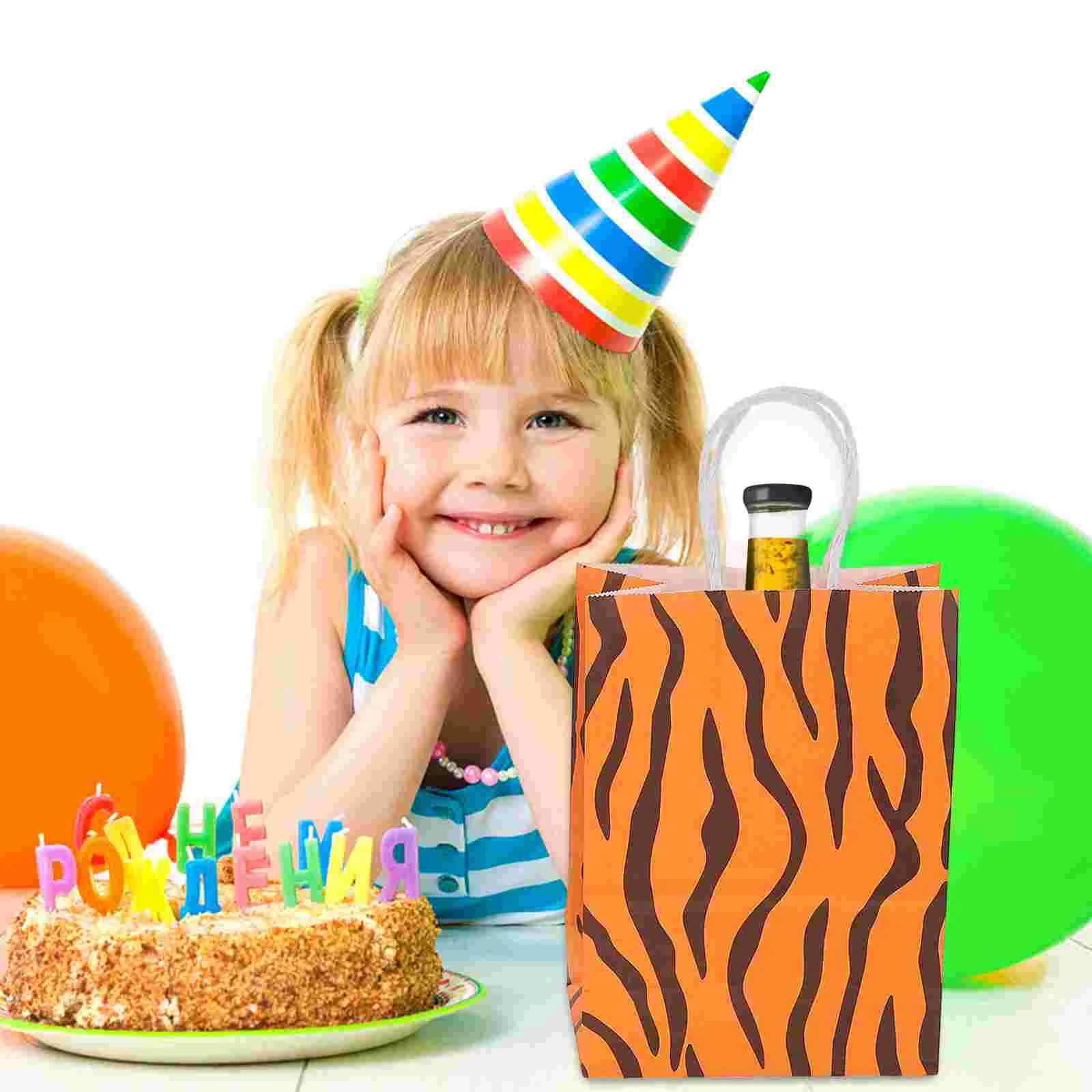 

Paper Giftparty Kraft Birthday Candy Favor Print Animal Weddingyou Thank Kids Merchandise Boutiques Retail Cow Shopping Zoo Tote