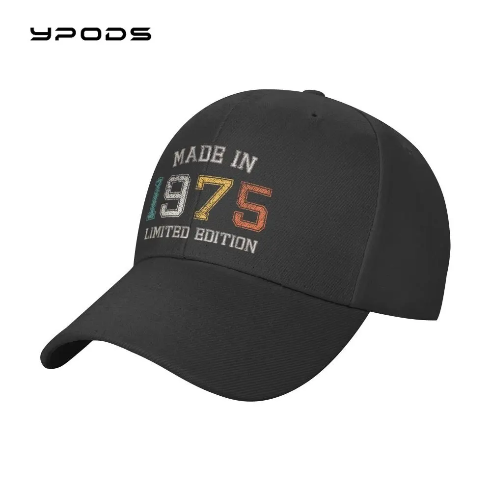 

2022 Punk Born In 1975 Baseball Cap For Men Women Adjustable Made In 1975 47th Birthday Gift Hat Snapback Spring Caps