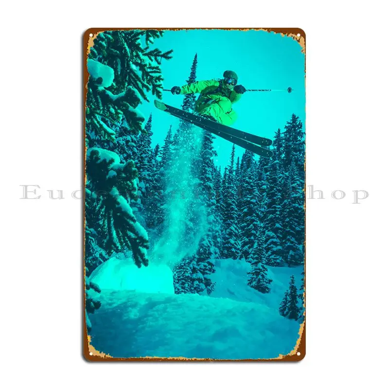 

Металлическая табличка для лыж, розничная продажа, настенная фотография, искусственная пещера, персонализированная гостиная, жестяной знак, плакат