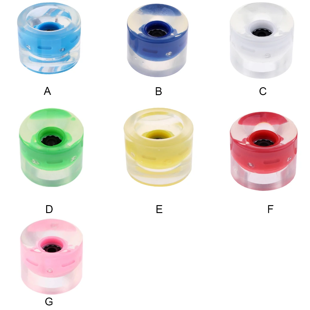 

4Pcs/Set Skateboard Wheels Scooter Longboard Skate Boards PU Flashing Rollers Retro Penny Board Wheel Truck Bearings