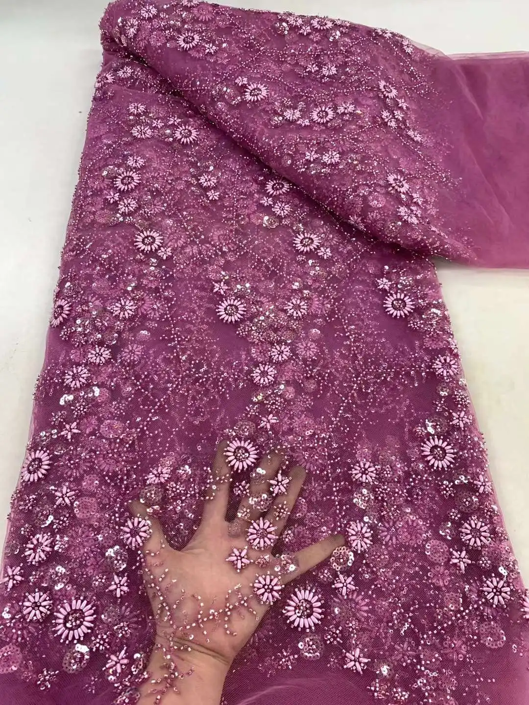 Французская сетчатая кружевная ткань 2024 высококачественное Африканское