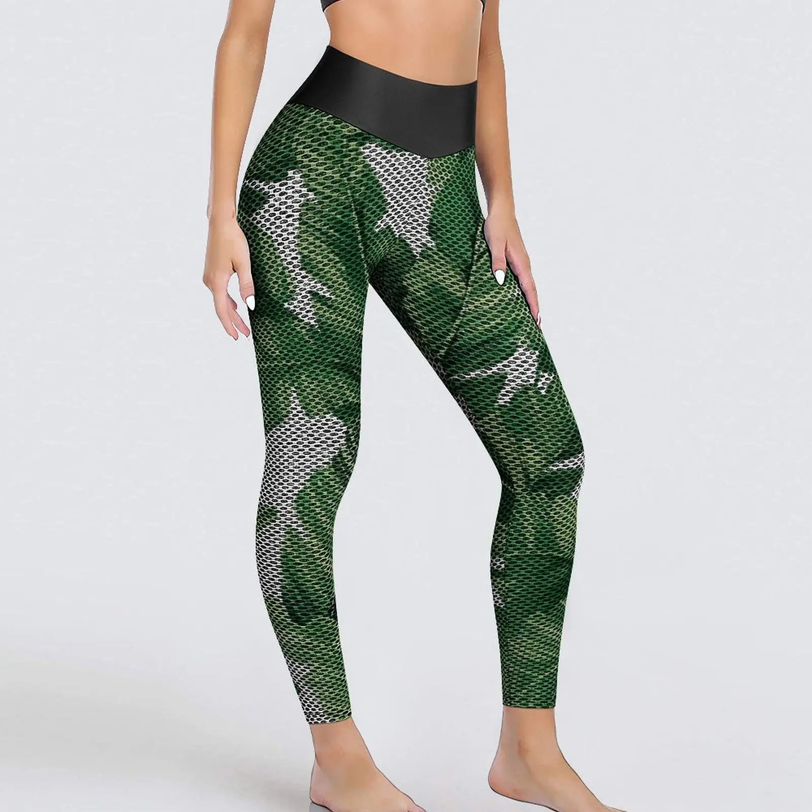 

Banana Leaf Yoga Pants Women Tropical Print Leggings Sexy Push Up Retro Yoga Sports Tights Seamless Graphic Gym Leggins